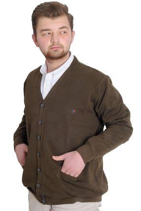 رویه سایز بزرگ خاکی مردانه پنبه پلی استر Modexl - کد 704326980