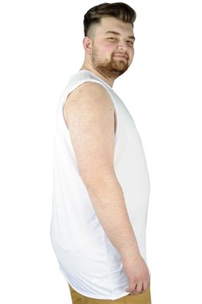 تی شرت سفید مردانه سایز بزرگ کد 260101816