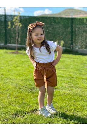 ست بالاتنه و پائین تنه قهوه ای بچه گانه بافتنی Süslüm Kids - کد 738087334