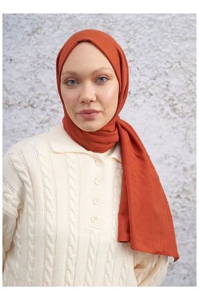 شال نارنجی زنانه پنبه ای ARMANDA - کد 812004403