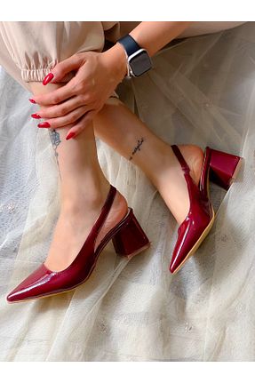 صندل زرشکی زنانه پاشنه ضخیم irmona - کد 834993465