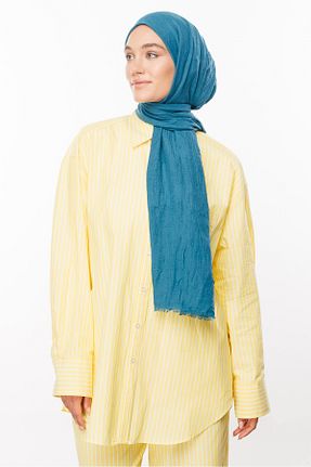 شال آبی زنانه پنبه ای Mooncorn - کد 835060074