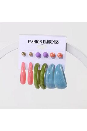 گوشواره جواهر رنگی اکریلیک So Much Accesories - کد 835069170