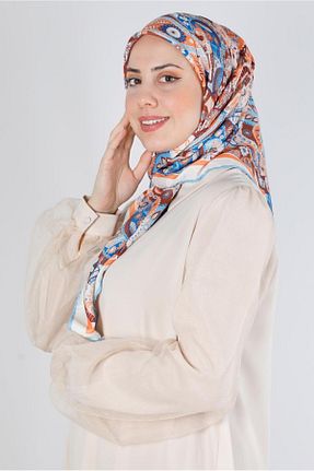 روسری نارنجی پنبه ای Alvina - کد 802008856