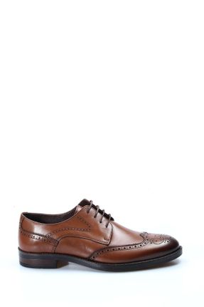 کفش کلاسیک قهوه ای مردانه چرم طبیعی پاشنه کوتاه ( 4 - 1 cm ) پاشنه ساده کد 36406255