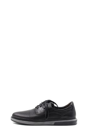 کفش لوفر مشکی مردانه چرم طبیعی پاشنه کوتاه ( 4 - 1 cm ) کد 801837552