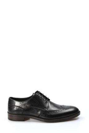 کفش کلاسیک مشکی مردانه چرم طبیعی پاشنه کوتاه ( 4 - 1 cm ) پاشنه ساده کد 36406217