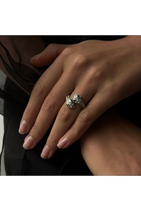 انگشتر استیل (فولاد) زنانه رودیوم neslyaccessories - کد 805658048