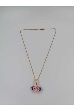 گردنبند استیل ( فولاد ) صورتی زنانه استیل (فولاد) Wibex accessory - کد 835163521