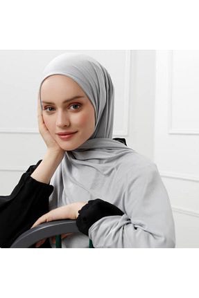 شال طوسی زنانه پنبه ای ISTKA SCARF - کد 815821604