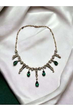 گردنبند جواهر سبز زنانه زیرکن FAYRA ACCESSORIES - کد 825342863