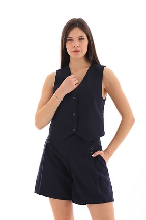 ست بالاتنه و پائین تنه سرمه ای زنانه بافتنی Moda Tuğram - کد 835258182