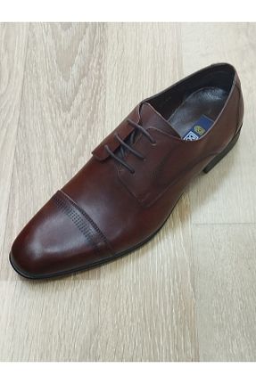 کفش کلاسیک قهوه ای مردانه چرم خالص Burç - کد 828136354