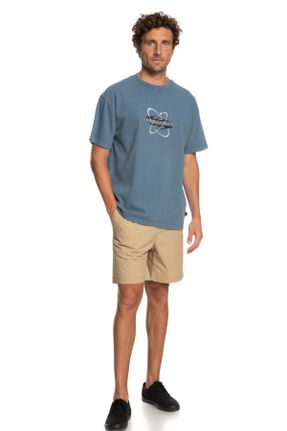 تی شرت آبی مردانه یقه گرد تکی کد 650162932
