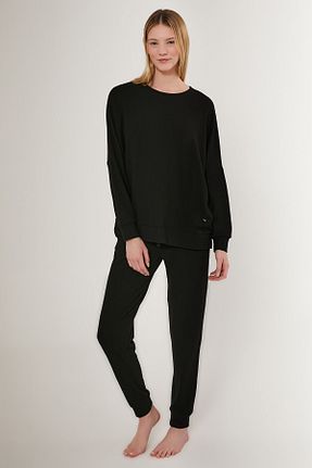 ست لباس راحتی قهوه ای زنانه چاپی Pierre Cardin - کد 750557484