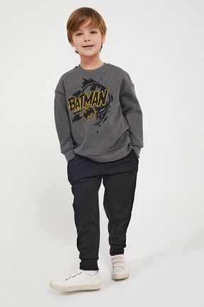 ست گرمکن طوسی بچه گانه پنبه پلی استر Batman - کد 338794975