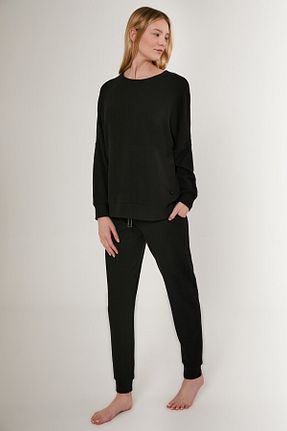 ست لباس راحتی قهوه ای زنانه چاپی Pierre Cardin - کد 750557484