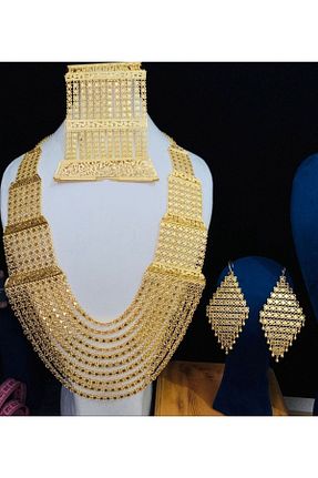 ست جواهر طلائی زنانه روکش طلا MEN GOLD - کد 300793138