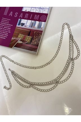 کمربند طوسی زنانه زنجیر Maiden moda - کد 135472070