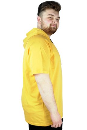 تی شرت زرد مردانه سایز بزرگ پنبه (نخی) کد 260101197