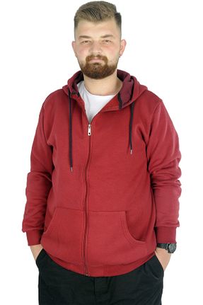 سوئیشرت سایز بزرگ زرشکی مردانه سایز بزرگ Modexl - کد 50291936