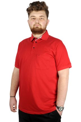 تی شرت قرمز مردانه سایز بزرگ پنبه (نخی) کد 223568562