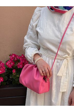 کیف دوشی صورتی زنانه چرم مصنوعی B Bag Official - کد 334416742