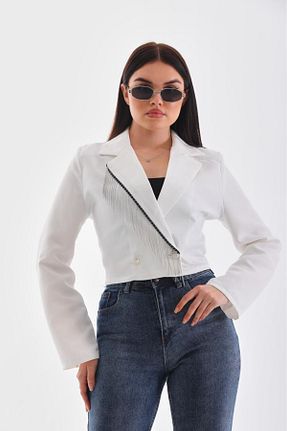 کت سفید زنانه اسلیم فیت Fosiya - کد 823093844