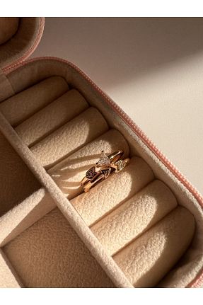 انگشتر جواهر طلائی زنانه زیرکن RiRi Store - کد 747589420