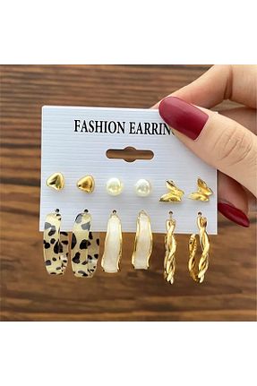 گوشواره جواهر زرد فلزی So Much Accesories - کد 385034767