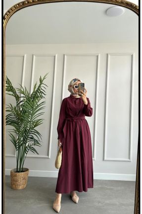 لباس زرشکی زنانه جین جین سایز بزرگ کد 835076075
