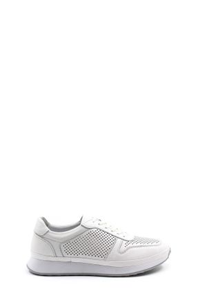 کفش کژوال سفید مردانه چرم طبیعی پاشنه کوتاه ( 4 - 1 cm ) پاشنه ساده کد 812644511