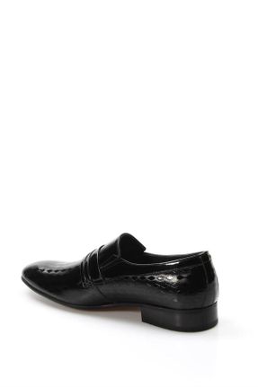 کفش کلاسیک مشکی مردانه چرم طبیعی پاشنه کوتاه ( 4 - 1 cm ) پاشنه ساده کد 36406501