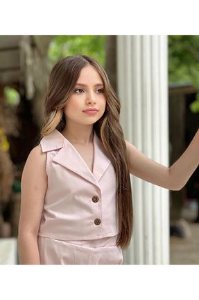 ست بالاتنه و پائین تنه صورتی بچه گانه بافتنی Sahil Collection - کد 835095252