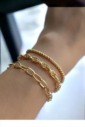 دستبند جواهر طلائی زنانه روکش طلا کد 825662758