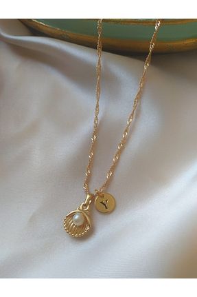 گردنبند جواهر طلائی زنانه روکش طلا Asia by Leuvoié - کد 176341064