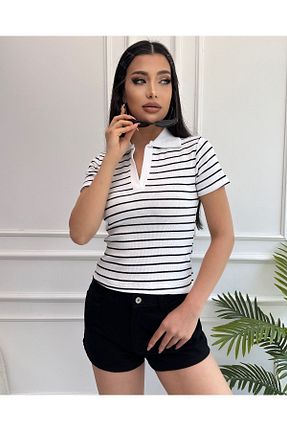 بلوز سفید زنانه اسلیم فیت Chicup - کد 834965235