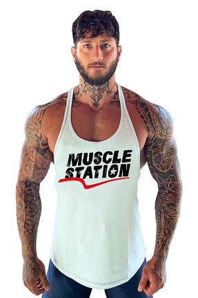 رکابی اسپرت سبز مردانه بافت Muscle Station - کد 835223353