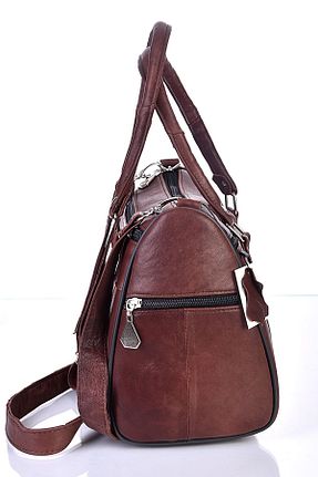 کیف دوشی قهوه ای زنانه چرم خالص fubileather - کد 778507711