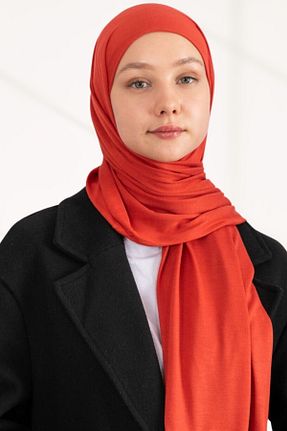 شال نارنجی زنانه ویسکون hijabchi - کد 804589330