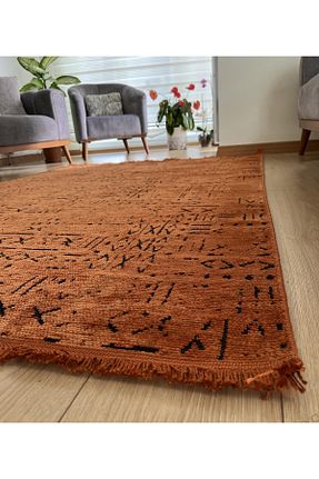 فرش نارنجی زیره ضد لغزش Samira - کد 835215323