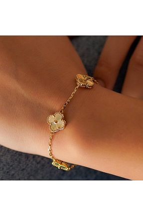 دستبند نقره طلائی زنانه 925 عیار SS Selin Silver - کد 835291860