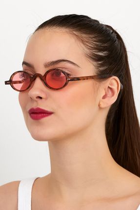 عینک آفتابی صورتی زنانه 50 UV400 استخوان سایه روشن بیضی کد 122699682