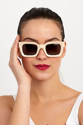 عینک آفتابی قهوه ای زنانه UV400 Nilu Moda - کد 122431588