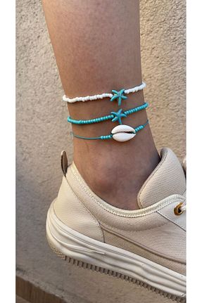 خلخال جواهر آبی زنانه منجق TWO PERLA - کد 835343825