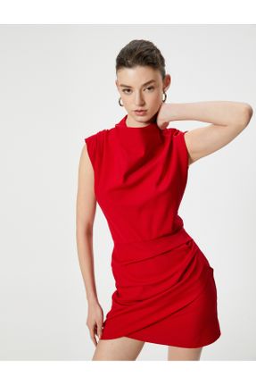 لباس قرمز زنانه بافتنی رگولار کد 831831143