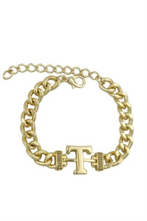 دستبند استیل طلائی زنانه فولاد ( استیل ) کد 789278547
