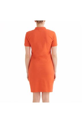 لباس نارنجی زنانه بافتنی رگولار آستین-کوتاه کد 825439419
