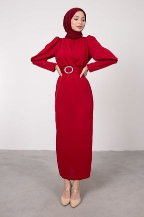 لباس قرمز زنانه قلمی بافتنی کد 641702182