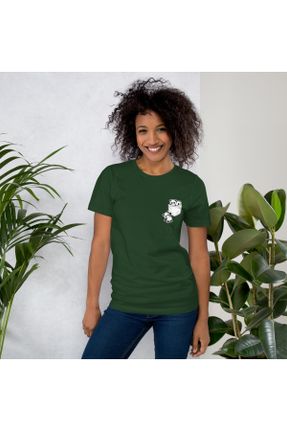تی شرت سبز زنانه اورسایز بافتنی تکی کد 835431249